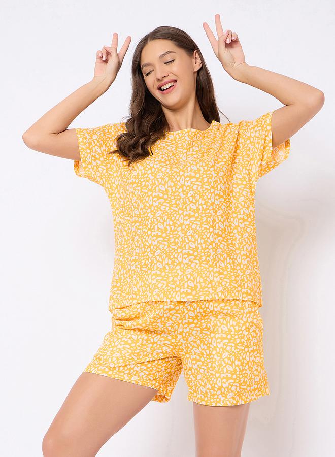 Clovia Animal Print Top and Shorts Set - Image 3